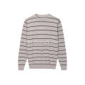 Pullover girocollo basic a righe lavorate a maglia da uomo